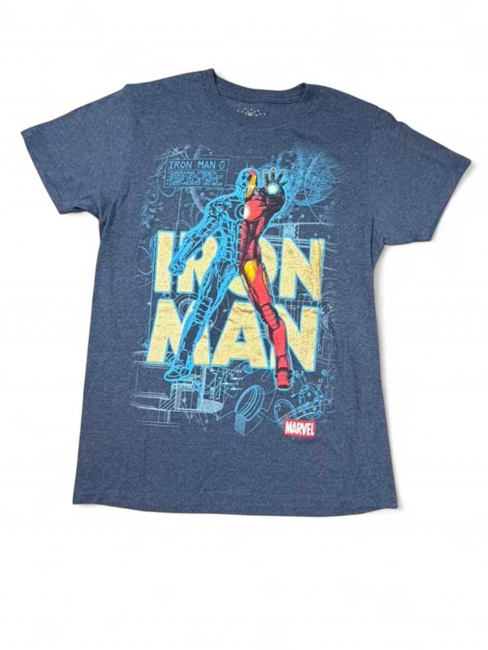 Marvel Iron Man Graphic Tee Universal Studios Blue T-Shirt